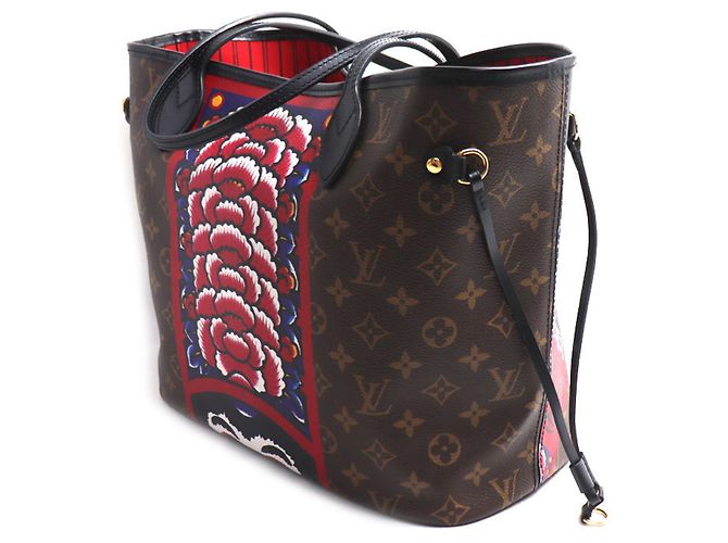 Borsa Tote Louis Vuitton Neverfull MM Marrone - vista 2
