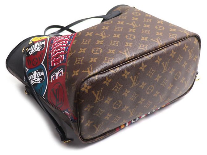 Borsa Tote Louis Vuitton Neverfull MM Marrone - vista 3