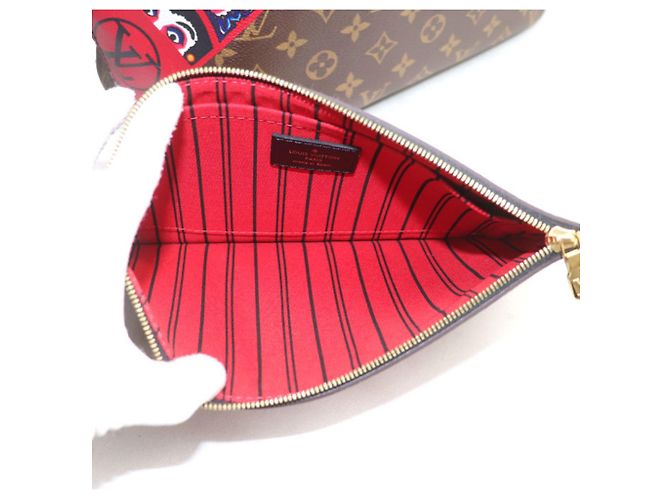 Borsa Tote Louis Vuitton Neverfull MM Marrone - vista 5