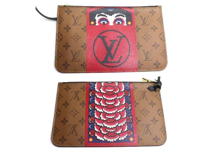 Borsa Tote Louis Vuitton Neverfull MM Marrone - vista 6