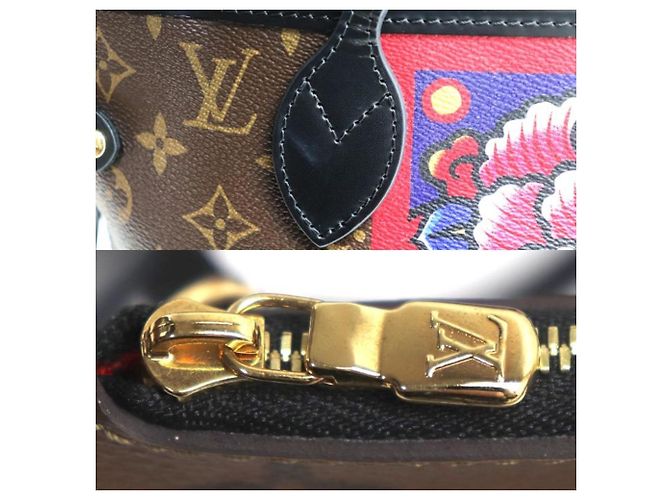 Borsa Tote Louis Vuitton Neverfull MM Marrone - vista 8