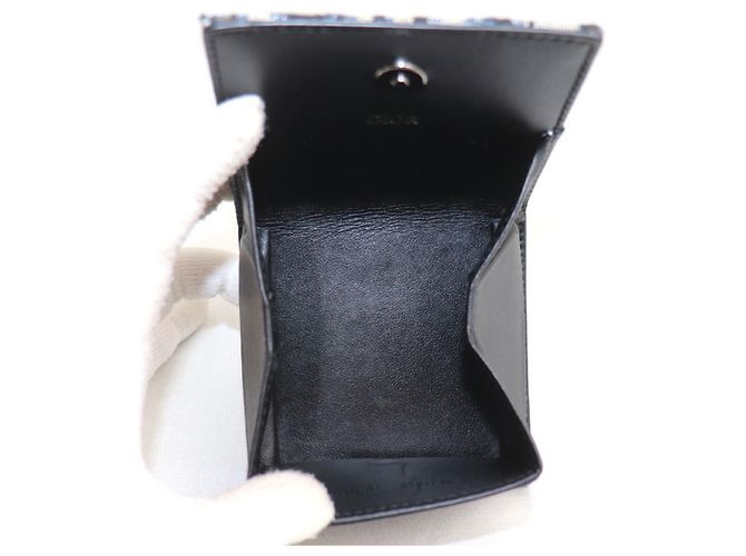 Christian Dior Dior Monedero Oblique Beige Azul marino - vista 3