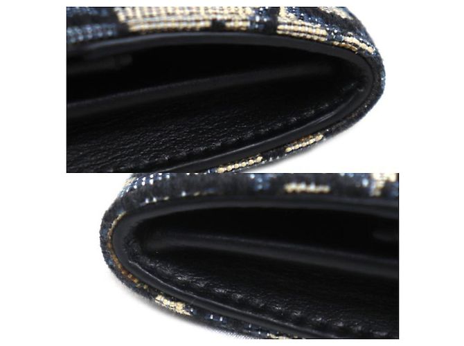 Christian Dior Dior Monedero Oblique Beige Azul marino - vista 5