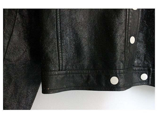 Courreges Courrèges Giacca in vinile nero con logo - vista 4