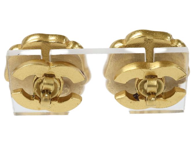 Timeless Orecchini a clip Chanel 03P Camellia Coco Mark Nero Bianco D'oro - vista 3