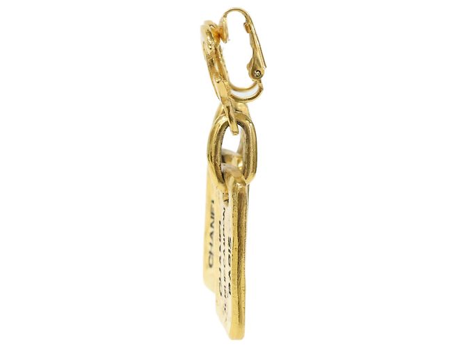 Chanel Coco Mark Cambon Plate Ohrringe Golden - Ansicht 2