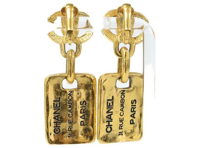 Chanel Coco Mark Cambon Plate Ohrringe Golden - Ansicht 3