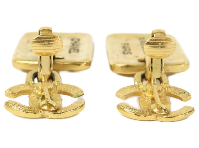 Chanel Coco Mark Cambon Plate Ohrringe Golden - Ansicht 4