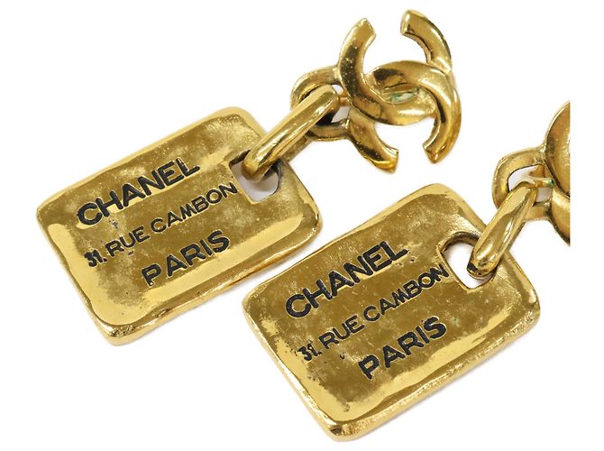 Chanel Coco Mark Cambon Plate Ohrringe Golden - Ansicht 6