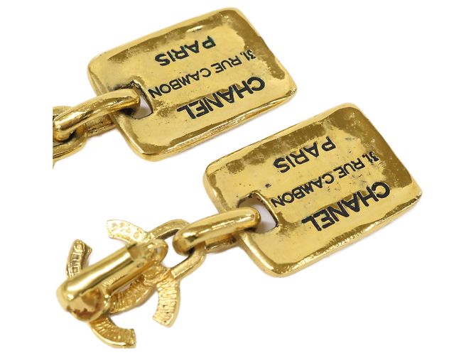 Chanel Coco Mark Cambon Plate Ohrringe Golden - Ansicht 7