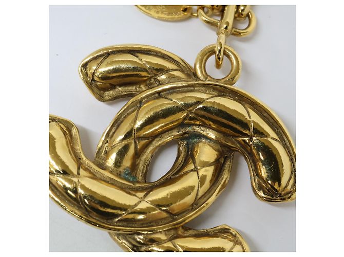 Portachiavi Chanel Coco Mark Matelassé in Oro Giallo D'oro - vista 10