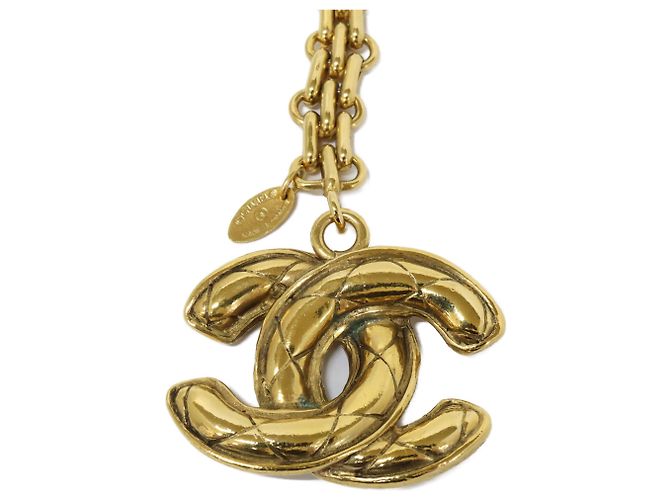 Portachiavi Chanel Coco Mark Matelassé in Oro Giallo D'oro - vista 2