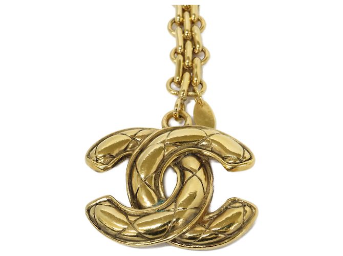 Portachiavi Chanel Coco Mark Matelassé in Oro Giallo D'oro - vista 3