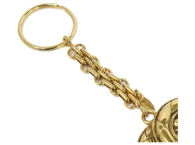 Portachiavi Chanel Coco Mark Matelassé in Oro Giallo D'oro - vista 5