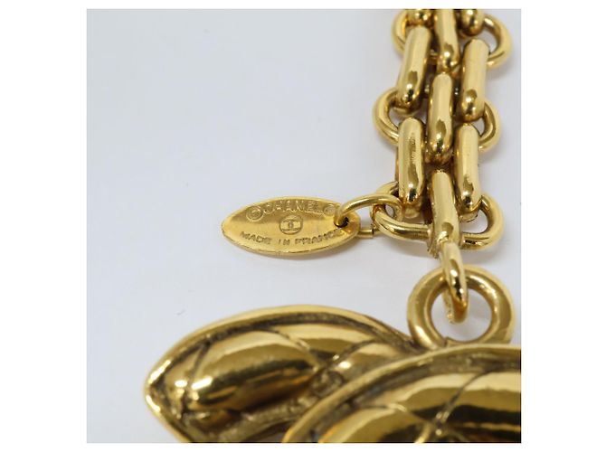 Portachiavi Chanel Coco Mark Matelassé in Oro Giallo D'oro - vista 9