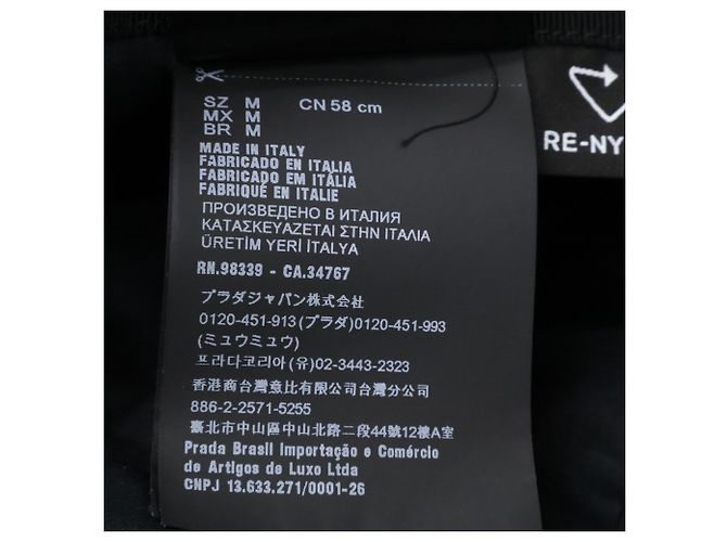 Prada Re-Nylon Triangle Logo Bucket Hat Black - view 8