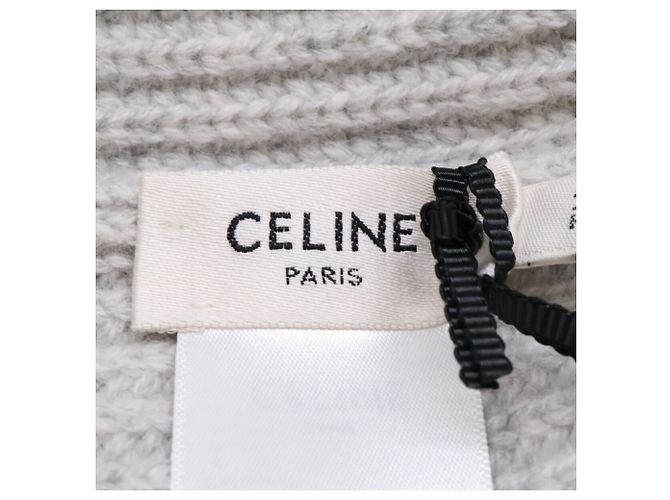 Céline Berretto in maglia di cashmere Celine Grigio - vista 8