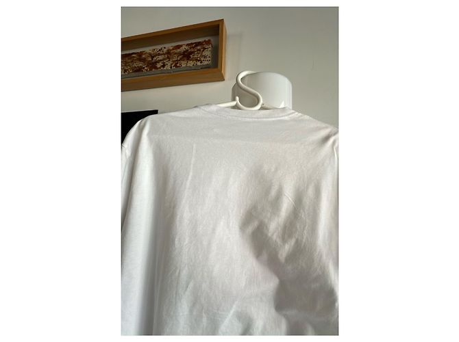 Autre Marque Ground Y T-shirt in cotone bianca con stampa peonia Rosa Bianco Verde - vista 6