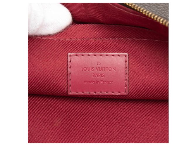 Clutch Louis Vuitton Monogram Etui Voyage GM Marrone Fuschia - vista 6