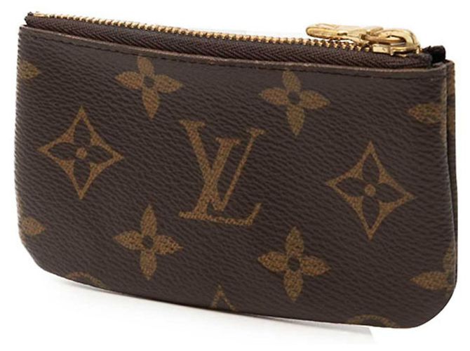 Louis Vuitton Monogram Pochette Clé Geldbörse/Münzbeutel Braun - Ansicht 2