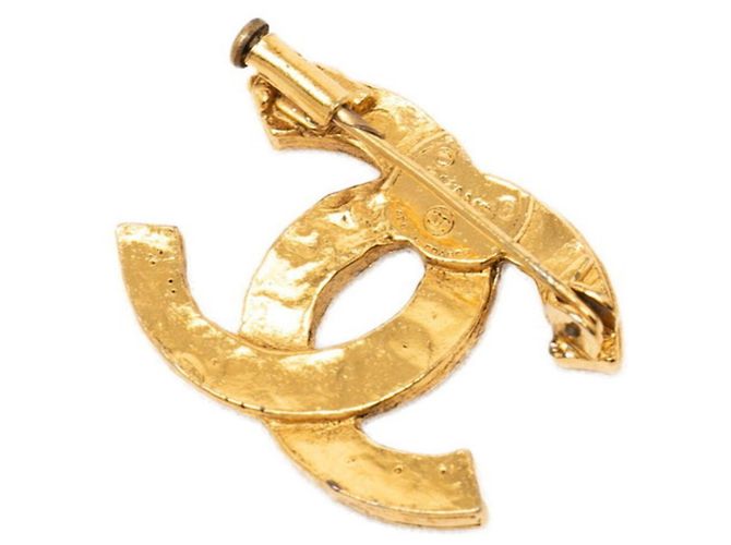 Timeless Broche Chanel Coco Mark en baño de oro Dorado - vista 2