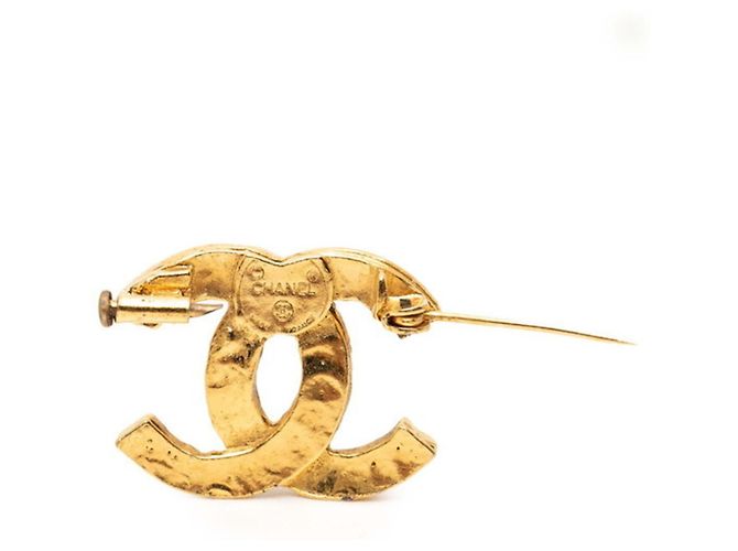 Timeless Broche Chanel Coco Mark en baño de oro Dorado - vista 3