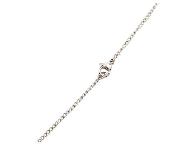 Timeless Chanel Coco Mark Weihnachtsbaum-Motiv Halskette Silber Weiß - Ansicht 4
