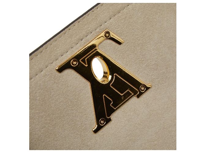 Graceful Borsa Louis Vuitton Lockme Tender Chain Beige Grigio - vista 8