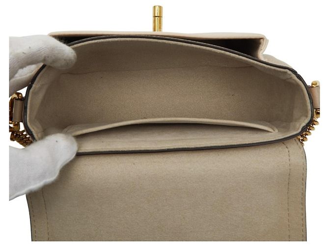 Graceful Borsa Louis Vuitton Lockme Tender Chain Beige Grigio - vista 9