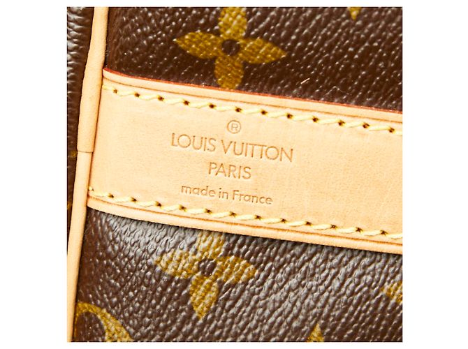 Louis Vuitton Monogram Keepall Bandoulière 60 Borsa Boston Marrone - vista 12
