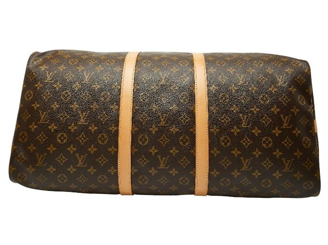 Louis Vuitton Monogram Keepall Bandoulière 60 Borsa Boston Marrone - vista 3