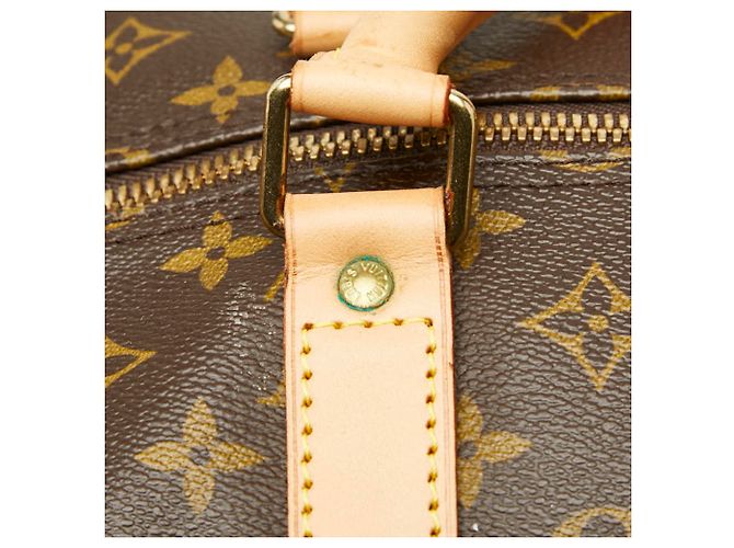 Louis Vuitton Monogram Keepall Bandoulière 60 Borsa Boston Marrone - vista 8