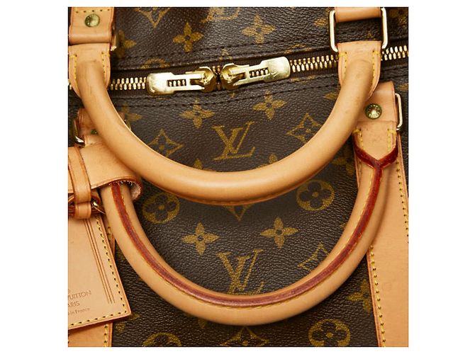 Louis Vuitton Monogram Keepall Bandoulière 60 Borsa Boston Marrone - vista 9