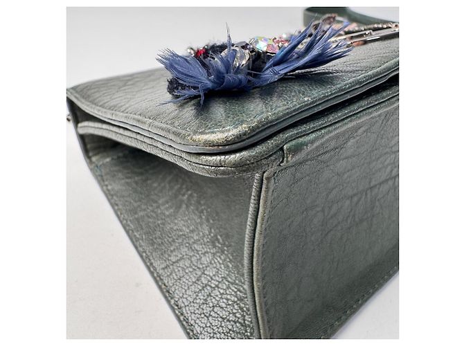 Borsa a tracolla Christian Dior Diorama Club Emblem Chain Verde scuro - vista 13