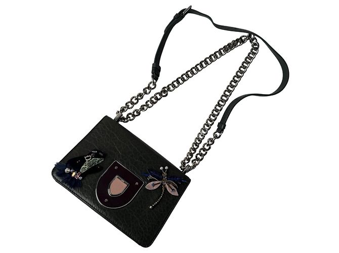Borsa a tracolla Christian Dior Diorama Club Emblem Chain Verde scuro - vista 2