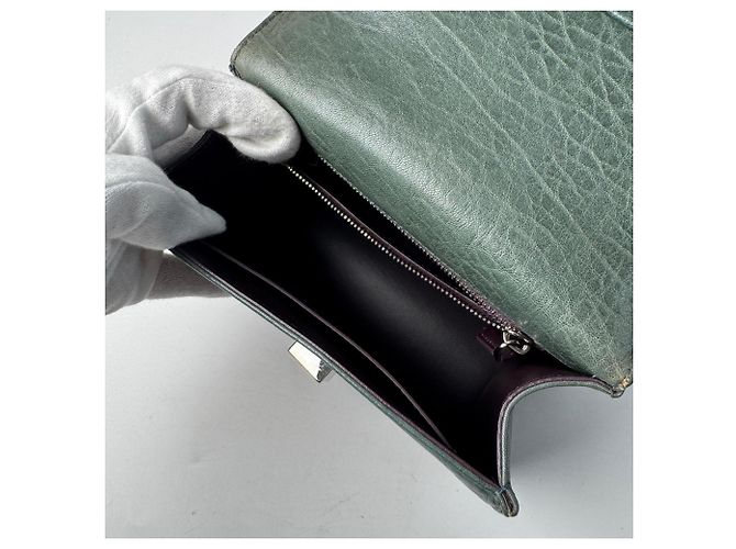 Borsa a tracolla Christian Dior Diorama Club Emblem Chain Verde scuro - vista 8