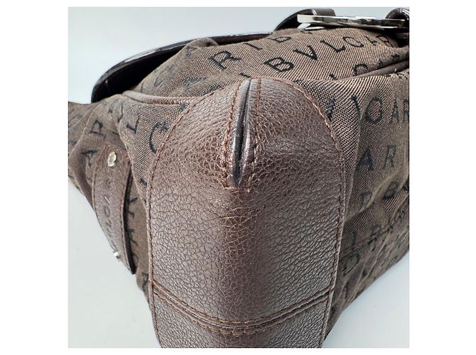 Bulgari Borsa a una spalla Bvlgari BVLGARI Logomania Marrone - vista 11