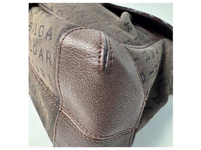 Bulgari Borsa a una spalla Bvlgari BVLGARI Logomania Marrone - vista 12