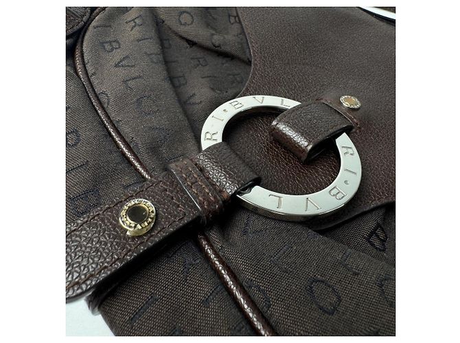 Bulgari Borsa a una spalla Bvlgari BVLGARI Logomania Marrone - vista 15