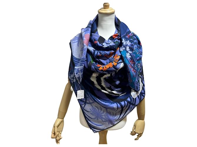 Stola Hermès Carre Geant 140 Tiger Multicolore - vista 6