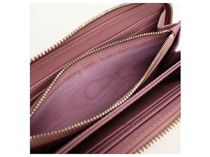 Christian Dior Langer Geldbeutel aus rosa Lammleder Pink - Ansicht 4
