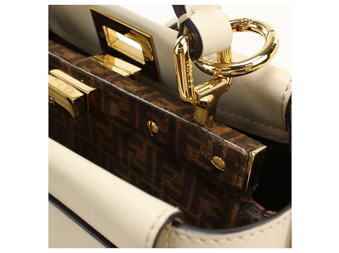 Borsa Fendi Peekaboo Mini Crudo - vista 5