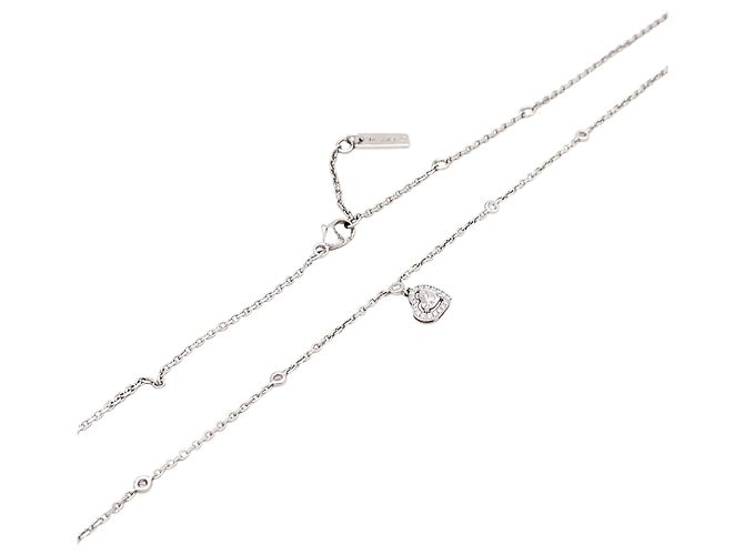 Collana Messika, « Joy Taille Cœur » in oro bianco e diamanti. - vista 3