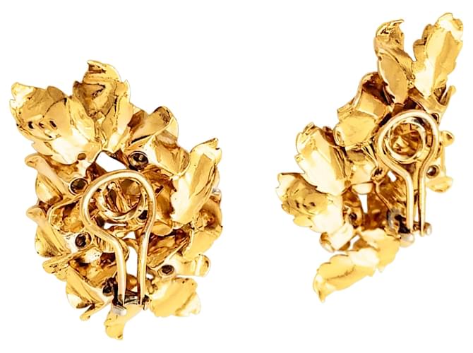 Autre Marque Orecchini "Fleurs", oro giallo e diamanti. - vista 4