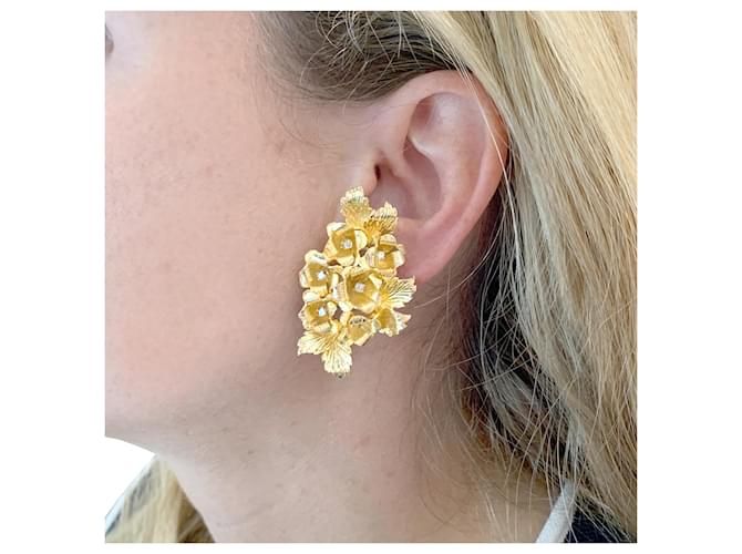 Autre Marque Orecchini "Fleurs", oro giallo e diamanti. - vista 5