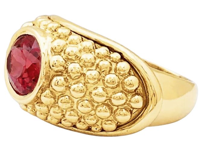 Autre Marque Anello Hérail, "Babul Work", oro giallo, tormalina rosa. - vista 2