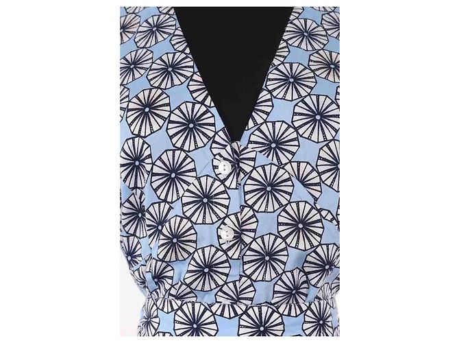 Autre Marque Vestido de algodón azul AML Paris - vista 2