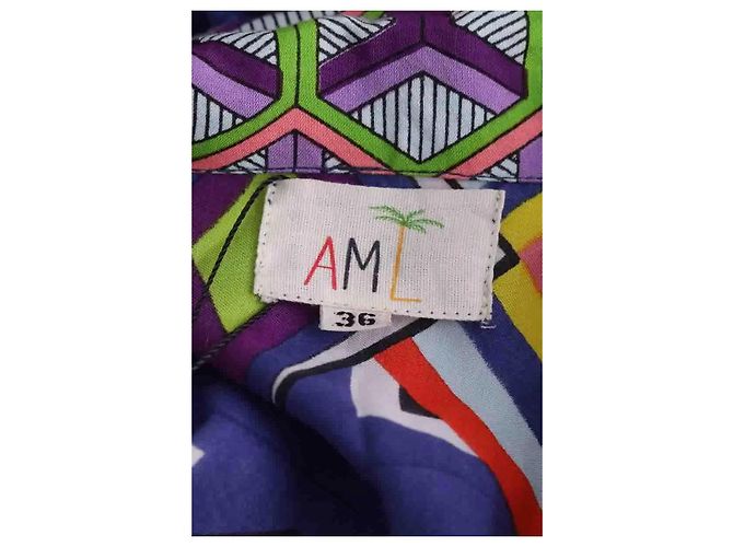 Autre Marque Vestido de algodón azul AML Paris - vista 5