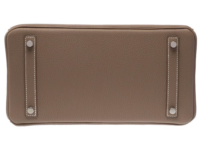 Hermès Borsa HERMES Birkin 30 in Pelle Étoupe - 103717 Taupe - vista 11