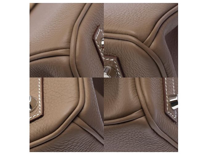 Hermès Borsa HERMES Birkin 30 in Pelle Étoupe - 103717 Taupe - vista 12